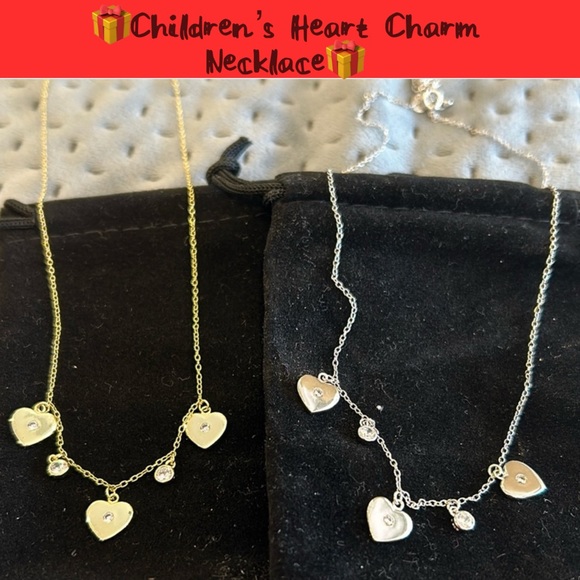 SPECIAL‼️Hearts & Cubic Zirconia Charm Necklace-Boutique - Picture 1 of 7